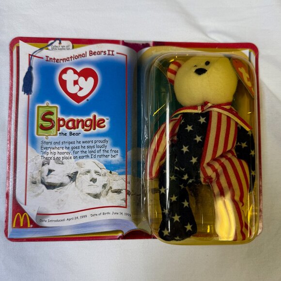 McDonald's Ty Beanie Babies 2000 Bears Set of 2 NIB Spangle, Spangle - Picture 3 of 4
